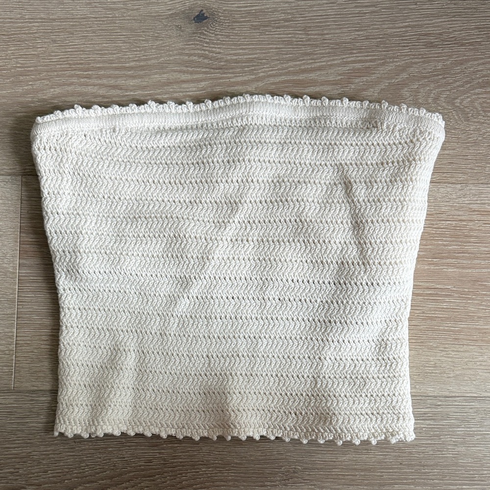 Abercrombie & Fitch Cream Knit Tube Top